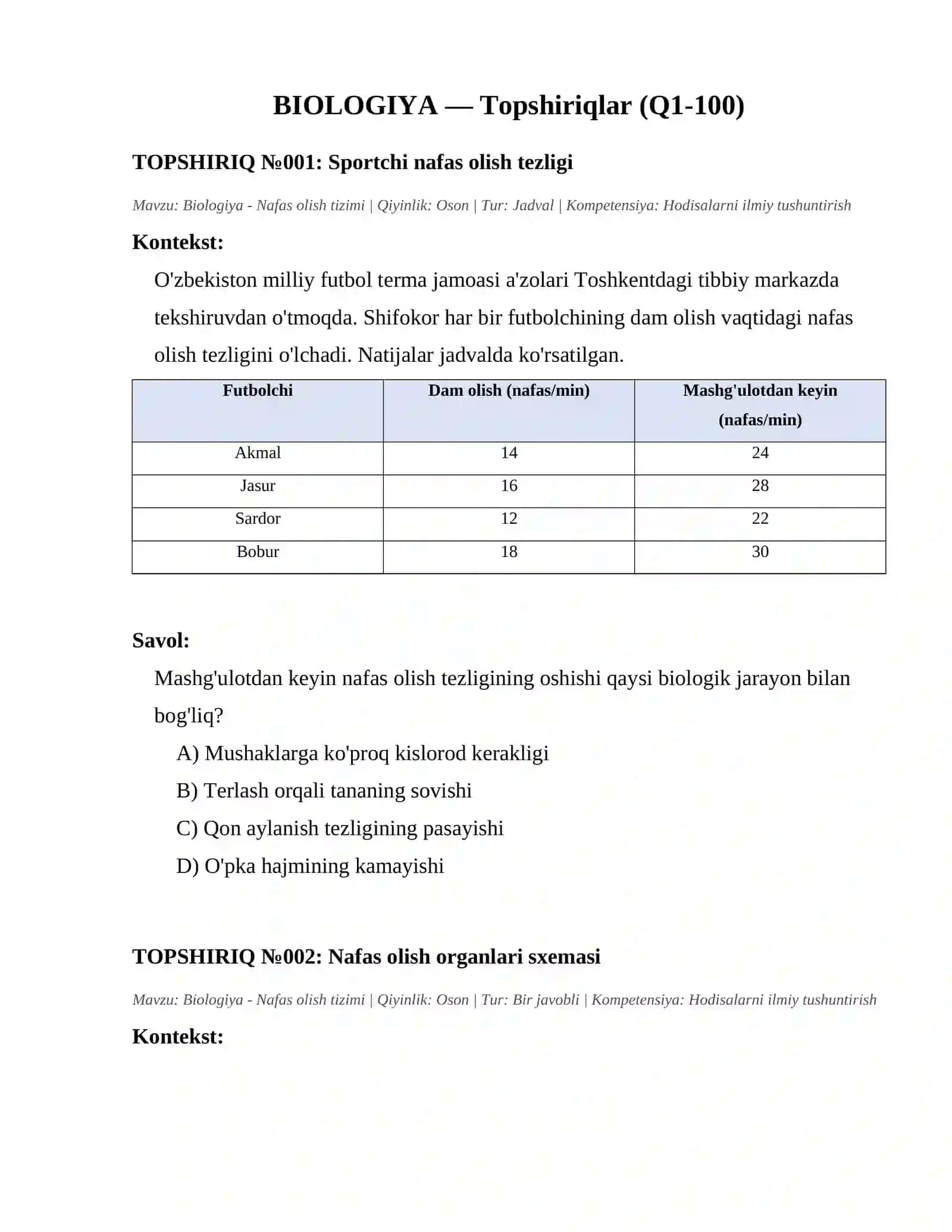 PISA Science testlari test formatlari 4