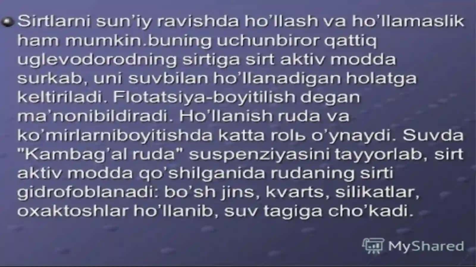 Nurmamatova Maftunaning koloid kimyo fanidan tayyorlagan taqdimoti 4