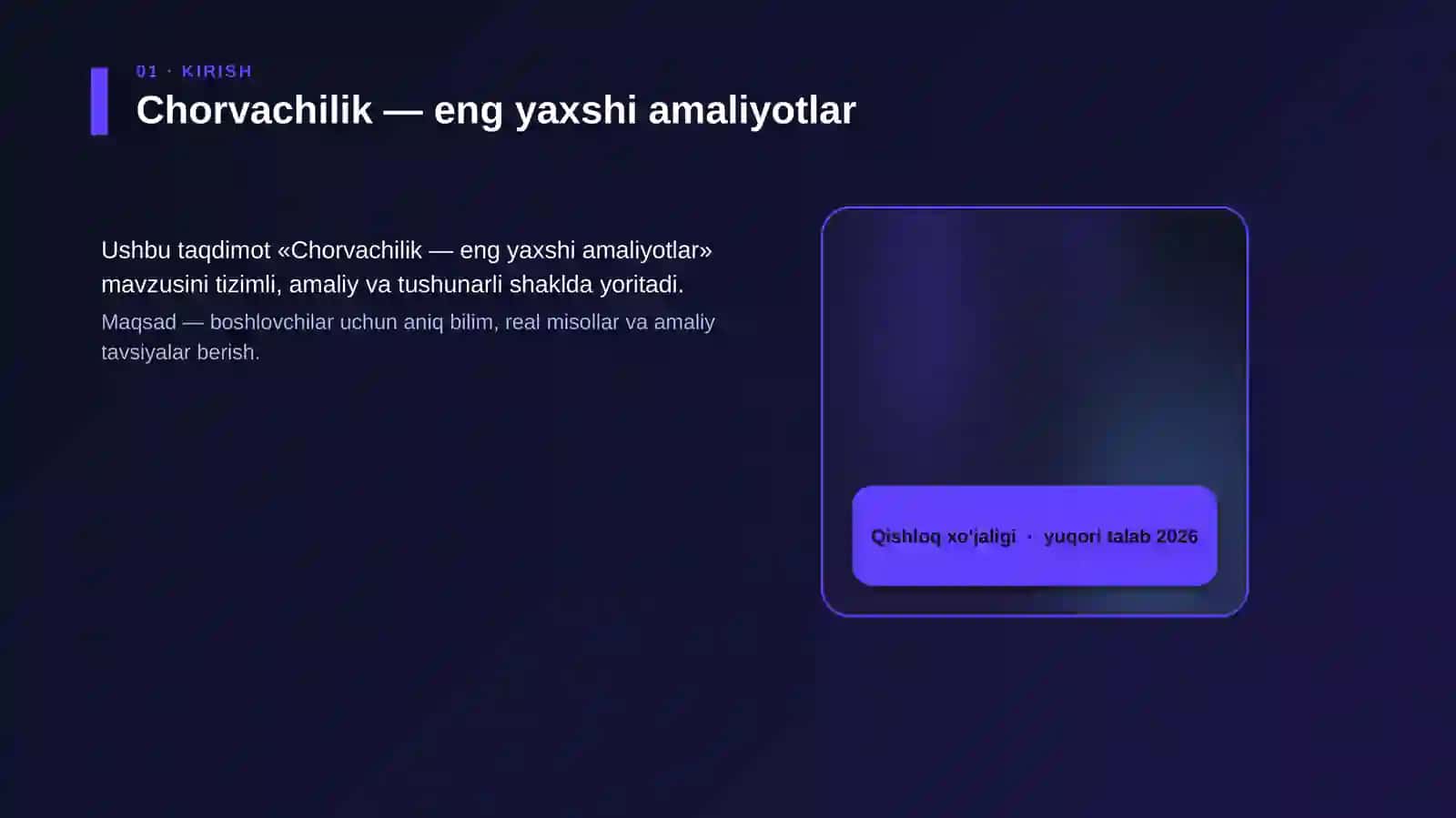 Chorvachilik — eng yaxshi amaliyotlar 4