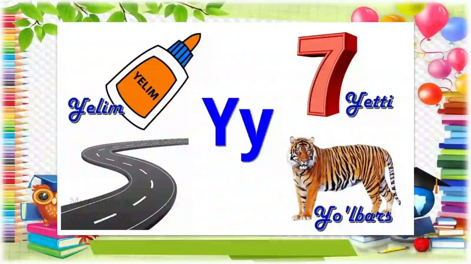 1-sinf ALIFBE fanidan "Y tovushi va y harfi" mavzusida taqdimoti 4