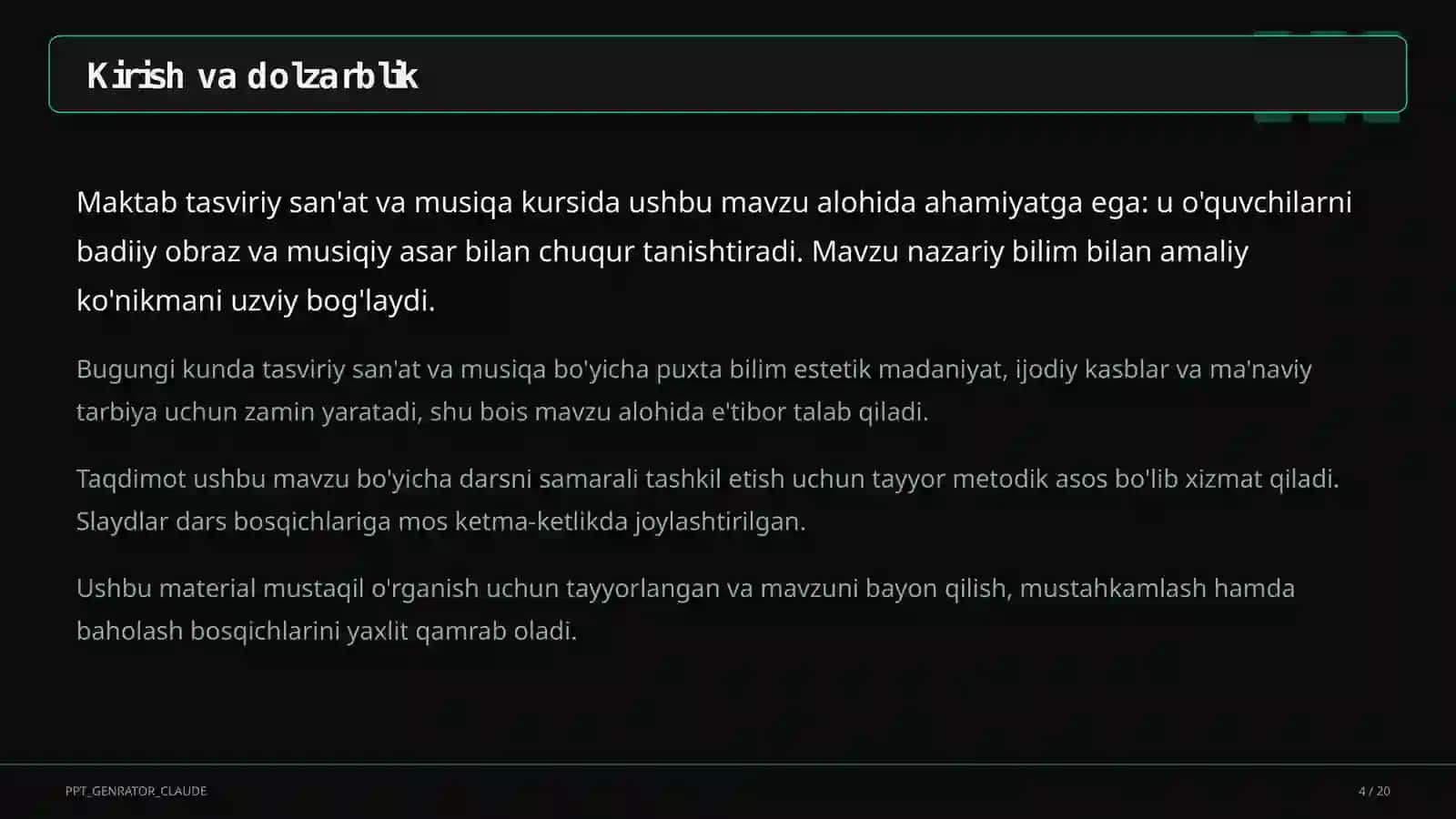 O'zbek bastakorlari: Mutal Burhonov va Manas Leviyev (4-sinf) 4