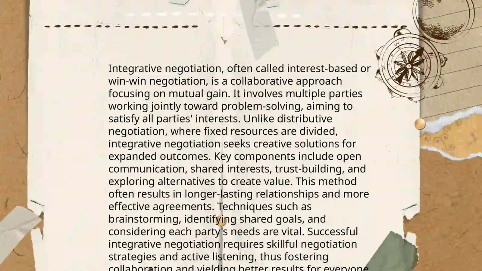 Distributive Negotiation 4