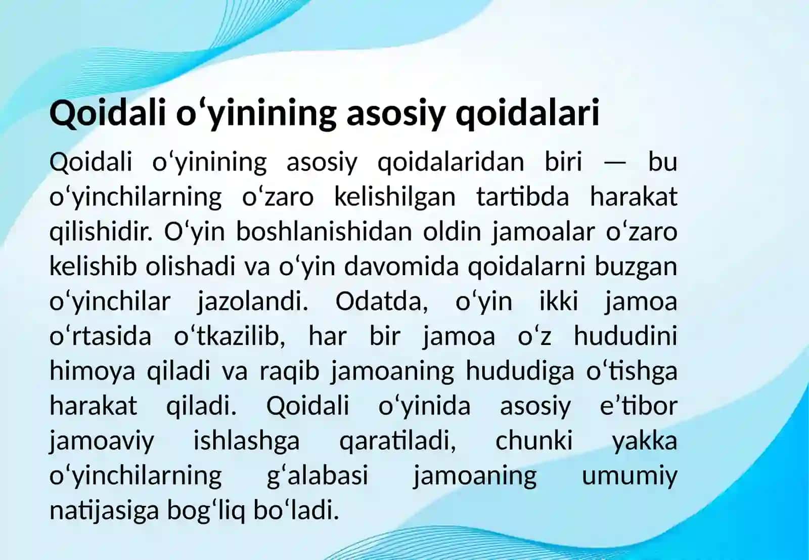 Qoidali o'yin 4