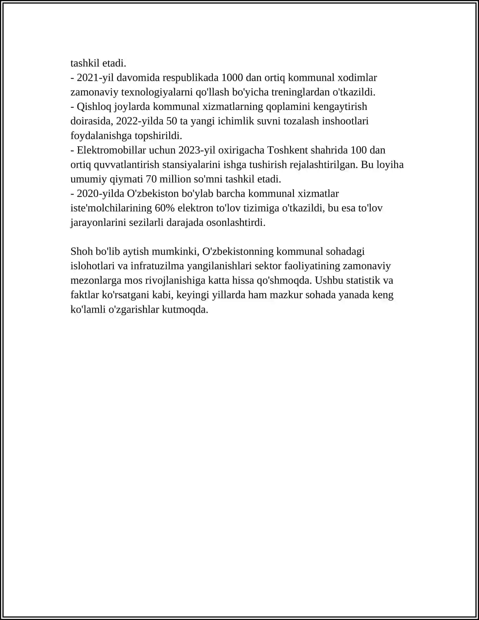 Kommunal soha korxonalarining moddiy-texnika bazasi va uni takomillashtirish 4
