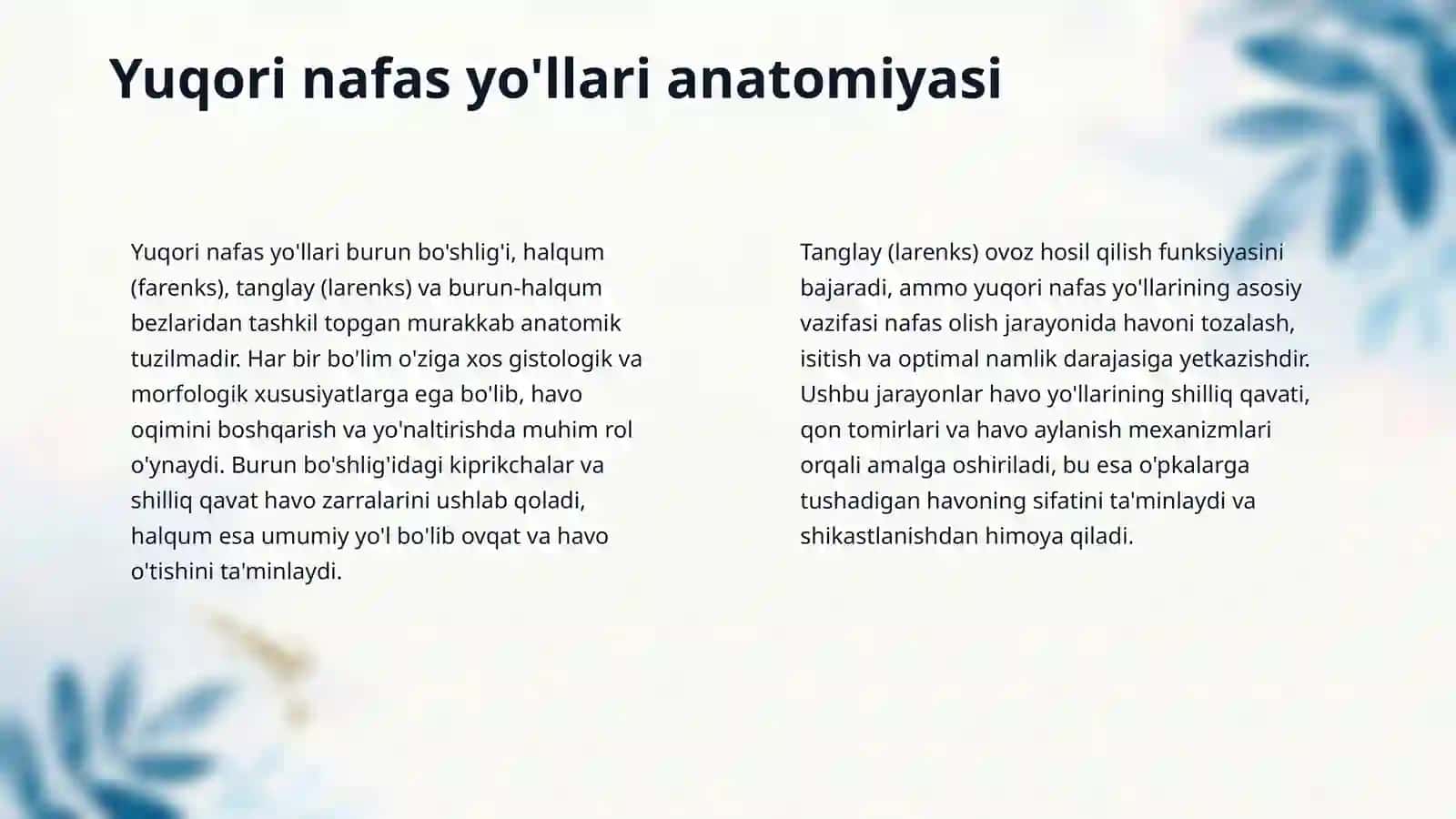 Nafas olish tizimi 4