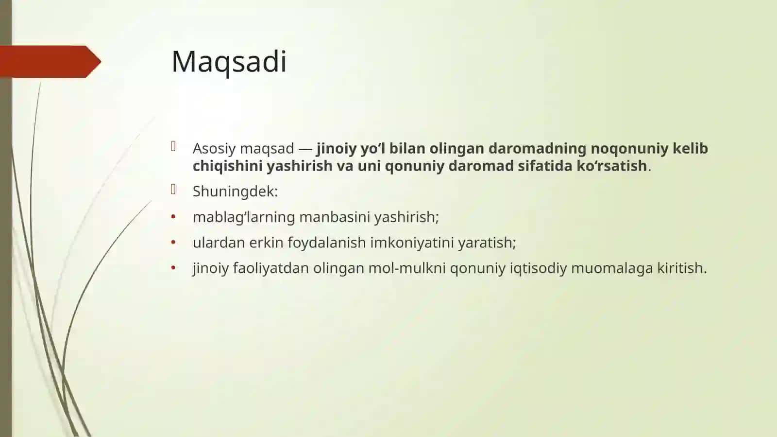 Jinoiyfaoliyatdanolingandaromadlarnilegallashtirish 4