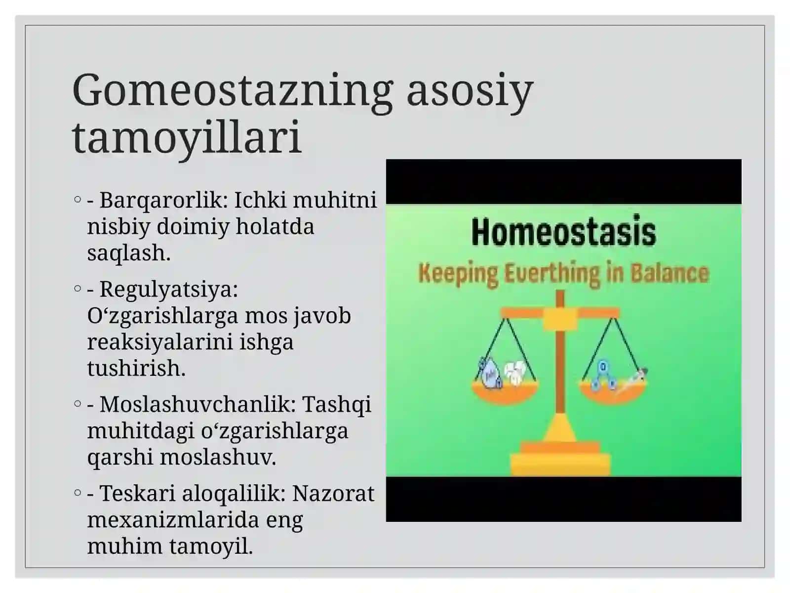 GOMEOSTAZ VA UNING AHAMIYAT 4