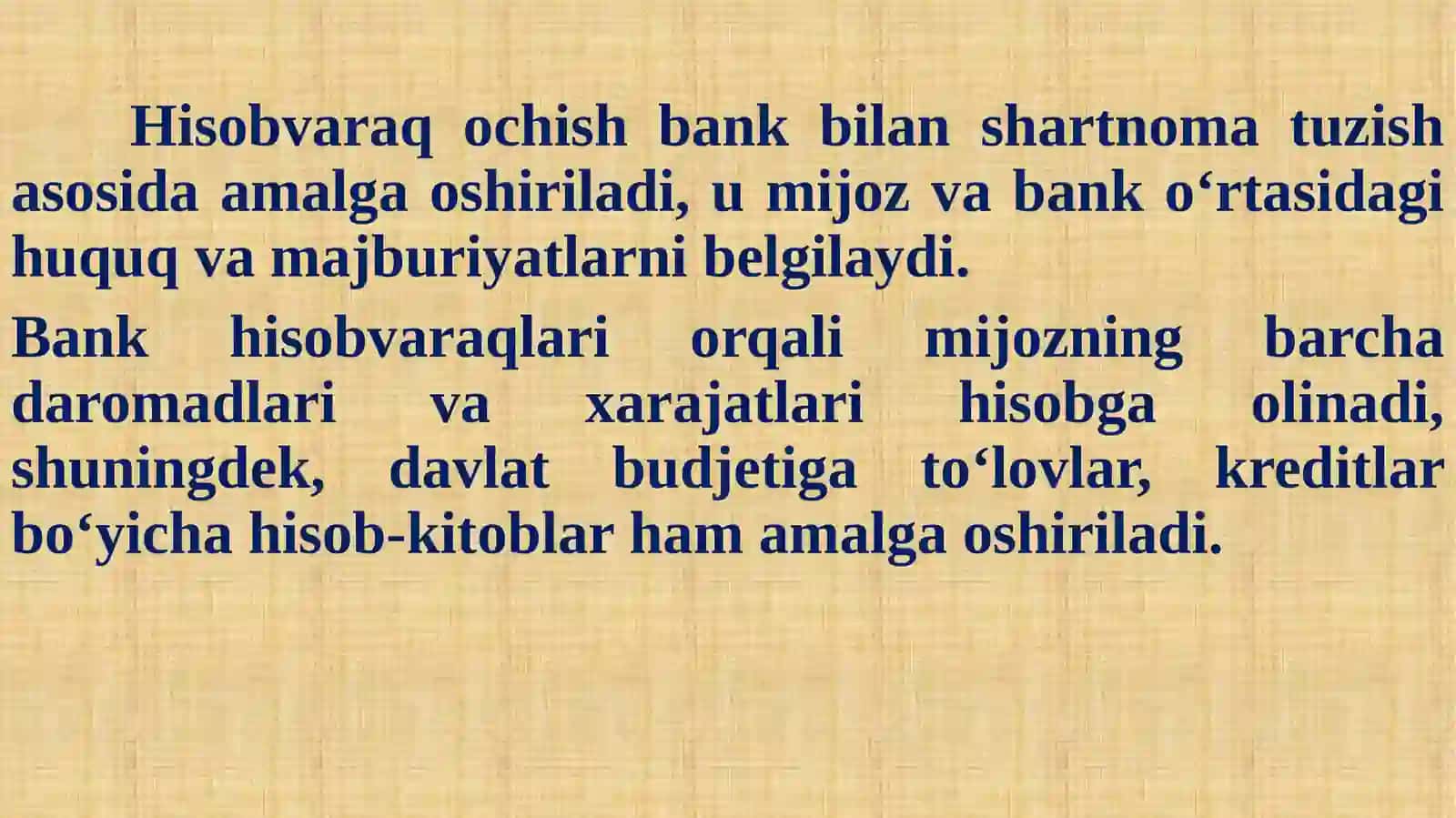 Banklarda hisobvaraq ochish va yuritish tartibi 4