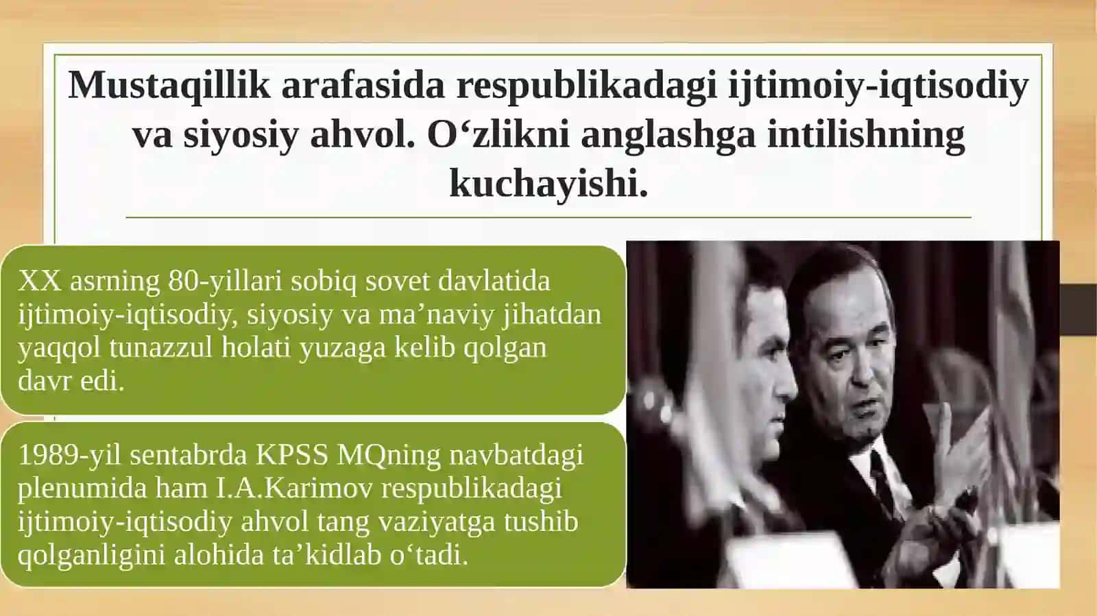 MUSTAQIL O‘ZBEKISTON RESPUBLIKASINING TASHKILTOPISHI VA UNING TARIXIY AHAMIYATI 4