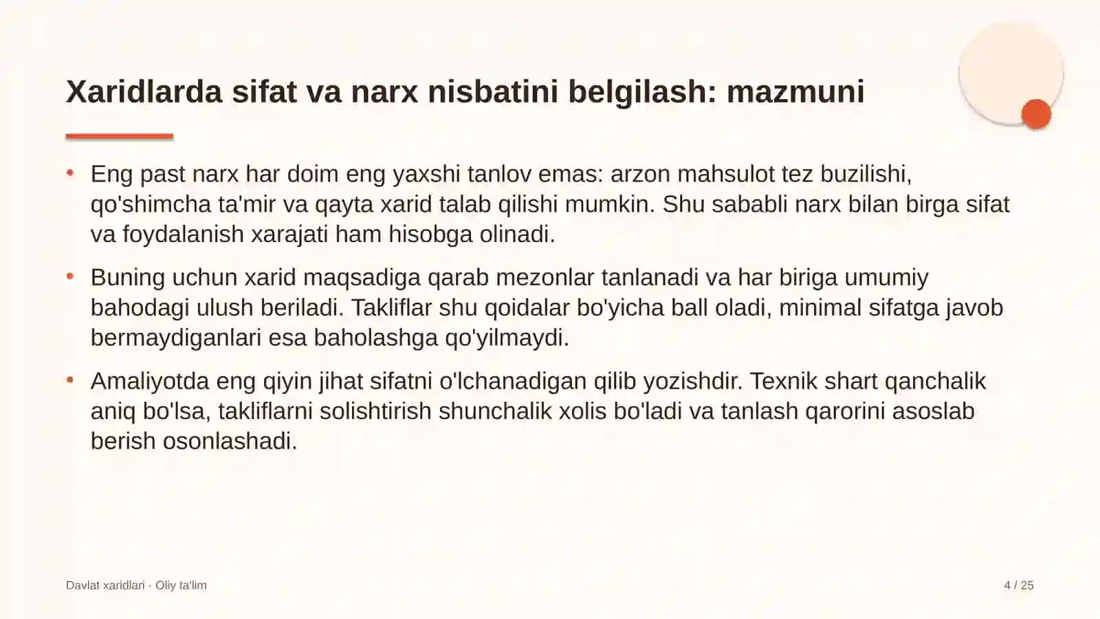 sholichilikda xaridlarda sifat va narx nisbatini belgilash 6192 4