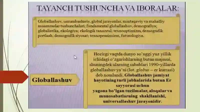 Hozirgi zamon jamiyatining global muammolari va jamiyatni rivojlantirish istiqbollari 4