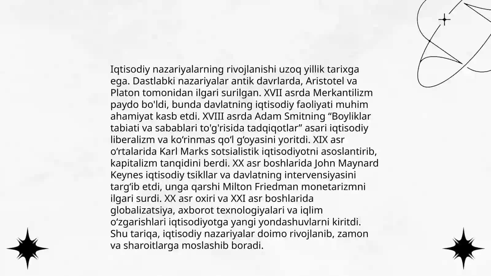 Iqtisodiy talimotlar tarixi fanining o'rganishning qanday yaxshi taraflari mavjud 4