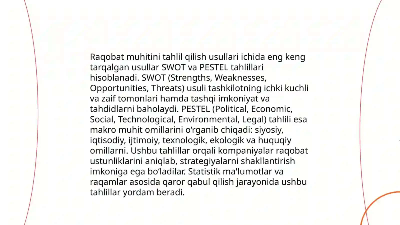 Bozor konyunkturasini organish raqobat tushunchasi 4