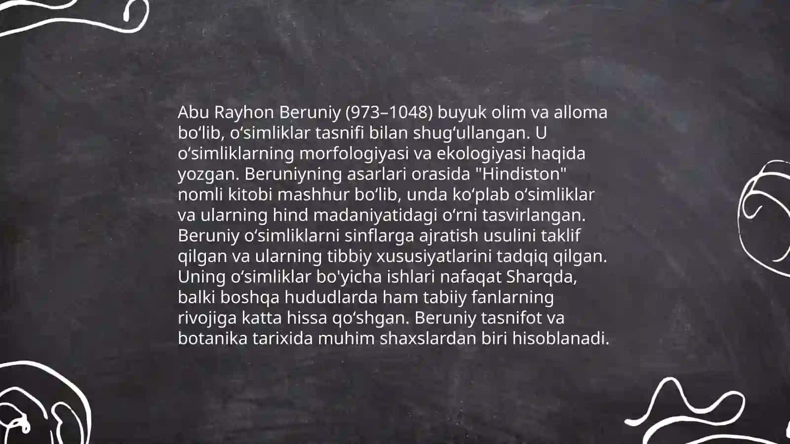 Oʻrta Osiyo olimlarining oʻsimliklar haqidagi fikrlari 4