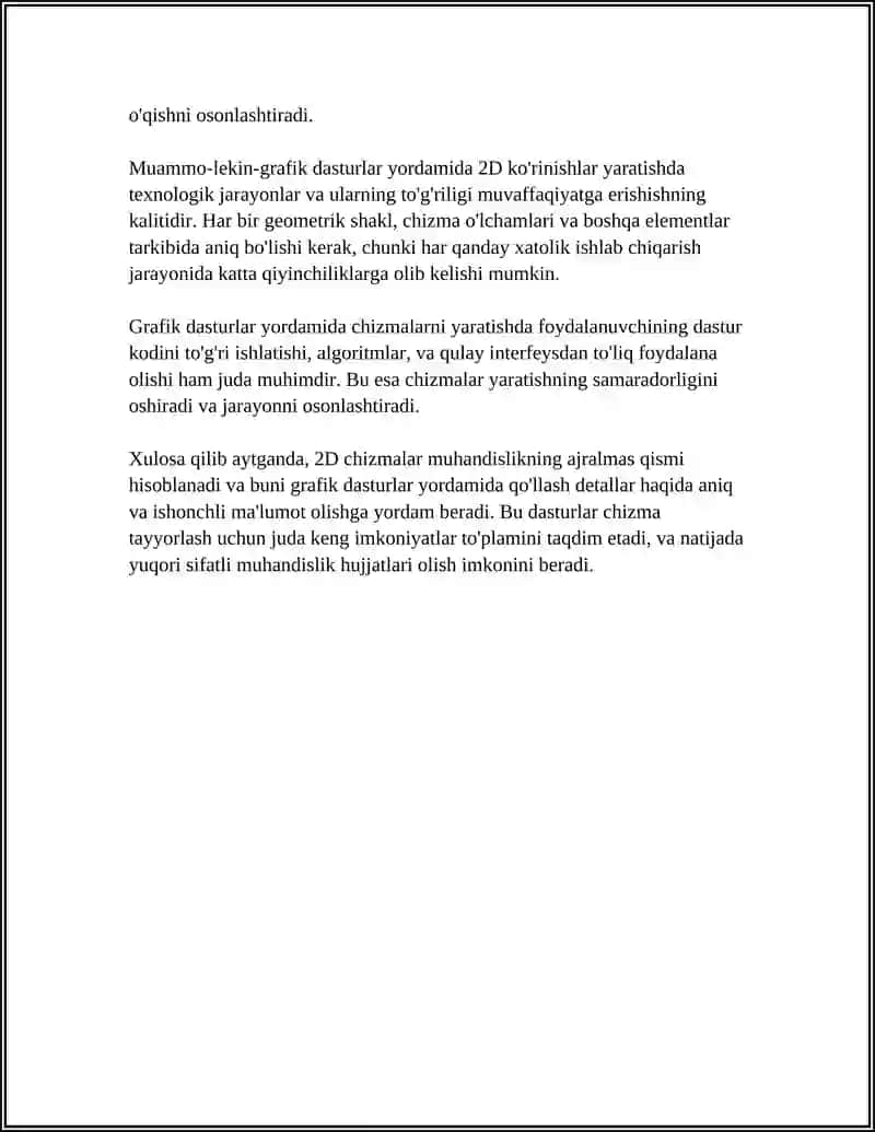 DETALNING GRAFIK DASTURLARI YORDAMIDA KORINISHLARI QIRQIM VA KESIM VA TASVIRLARNI YARATISH 4