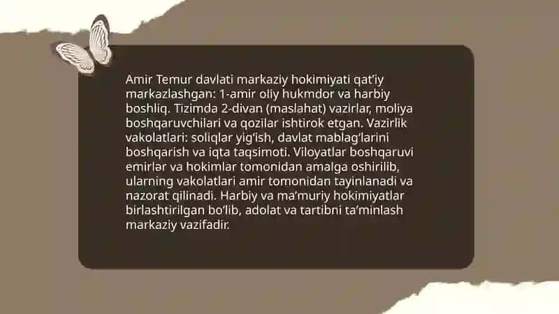 Amir Temur-buyuk davlat arbobi Ahmadova Dilshoda 4