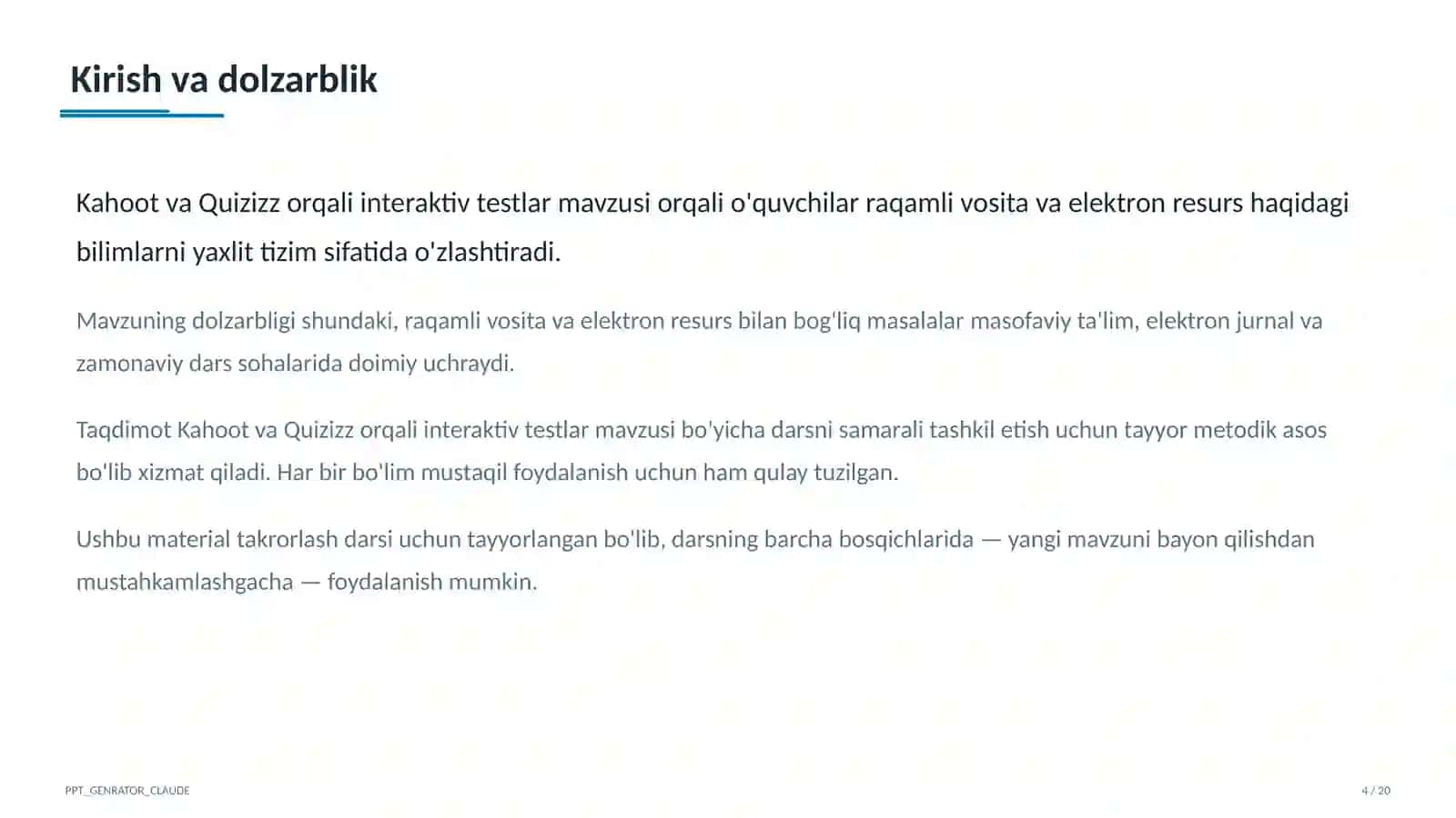 Takrorlash darsi uchun raqamli ta'lim texnologiyalari 4