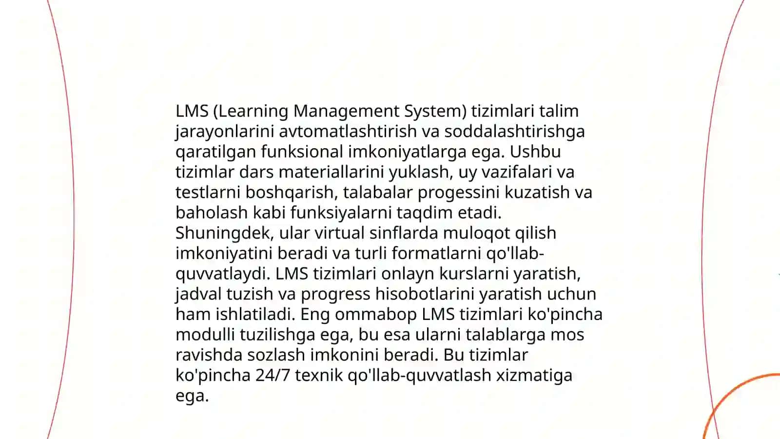 Masofaviy ta'lim texnalogiyalari.LMS-ta'lim boshqaruv tizimlari 4