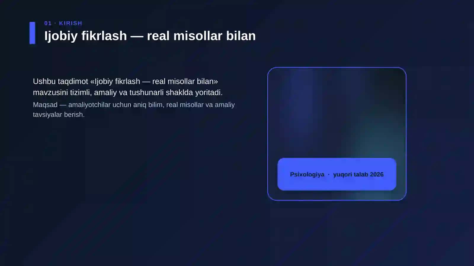 Ijobiy fikrlash — real misollar bilan 4