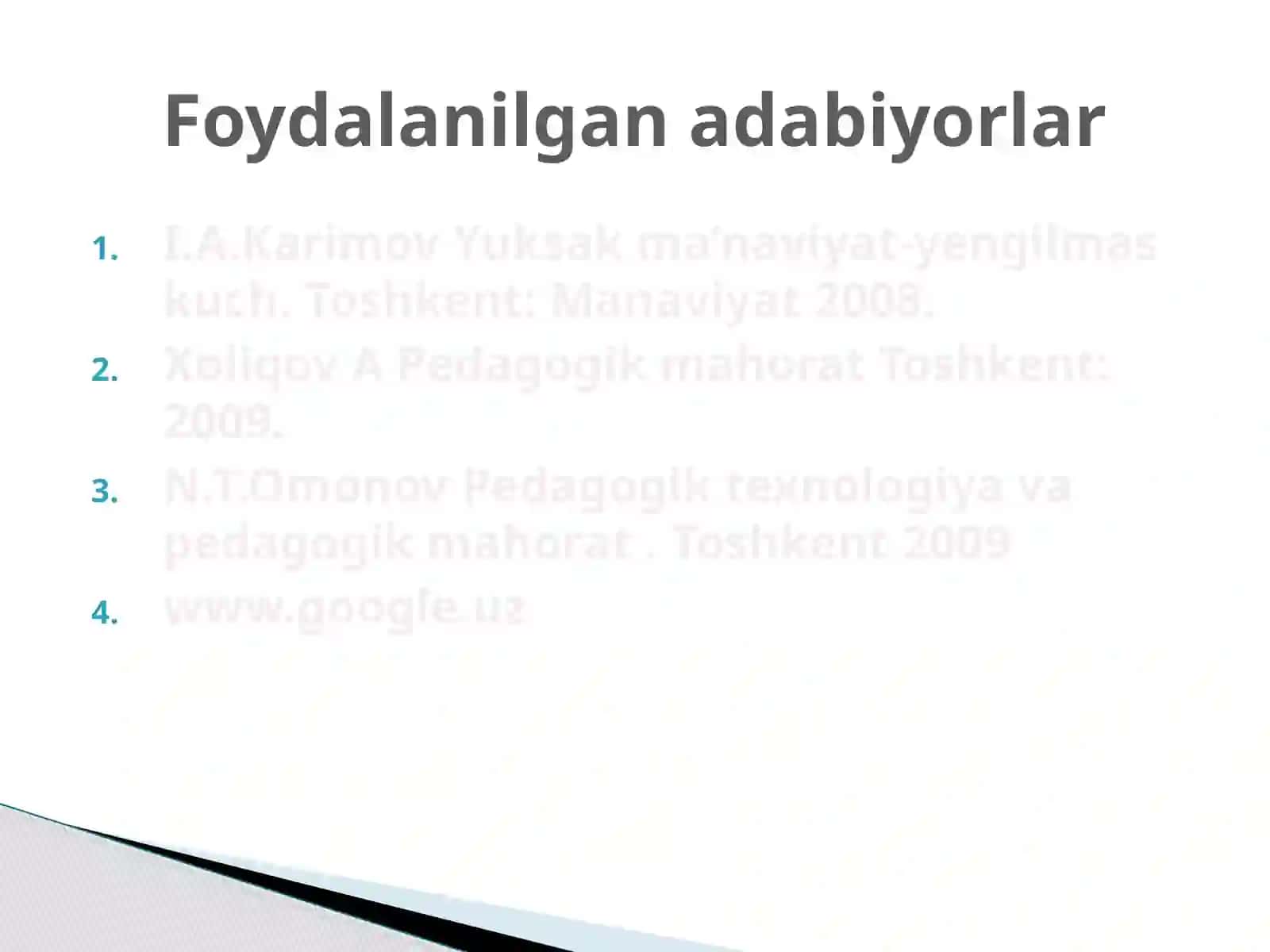 PEDAGOGIK QOBILIYATNI SHAKLLANTIRSH YO’LLARI 4