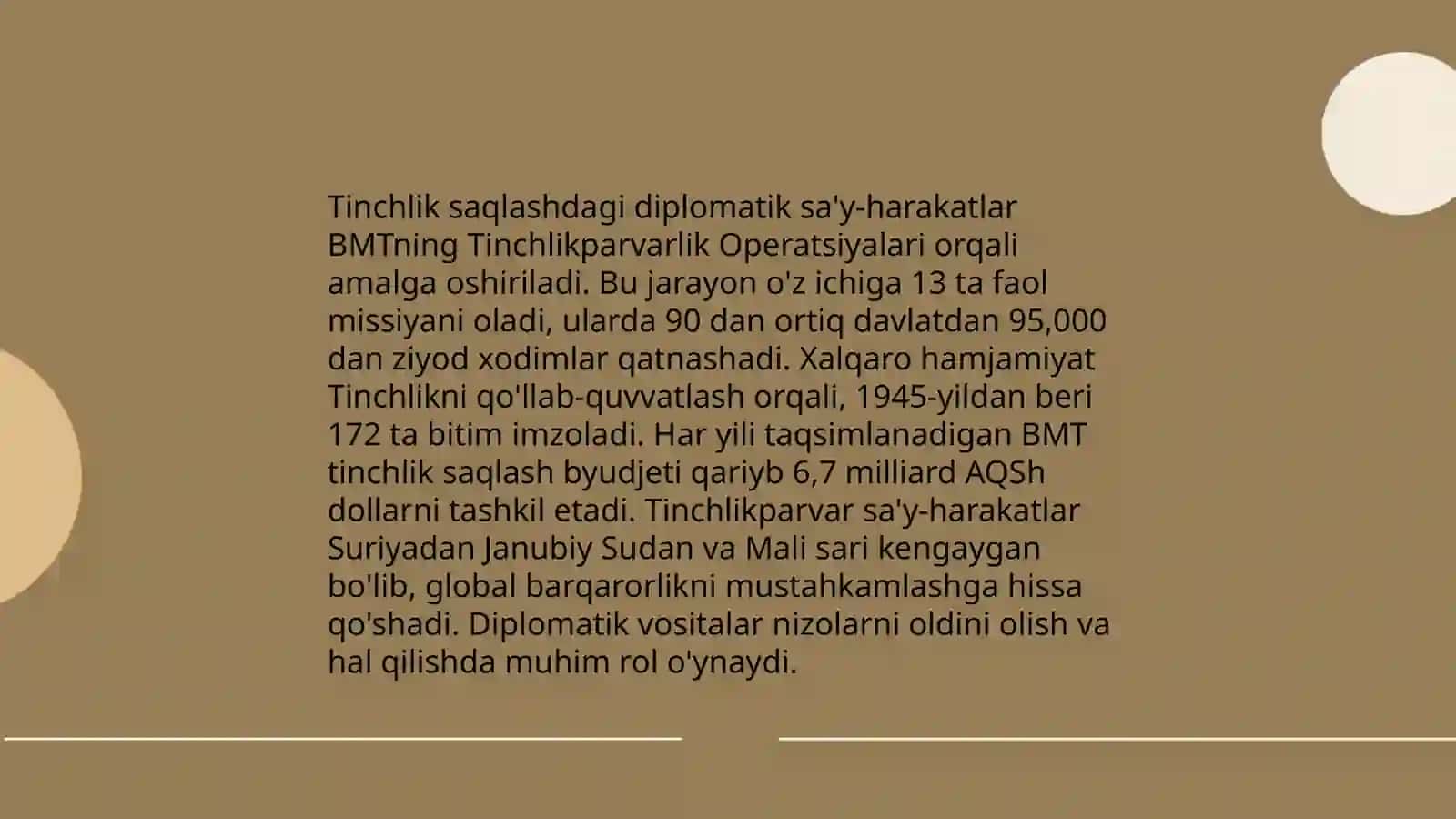 Urush va tinchlik masalasi: insoniyat tarixi bilan bog‘liq muammolar 4