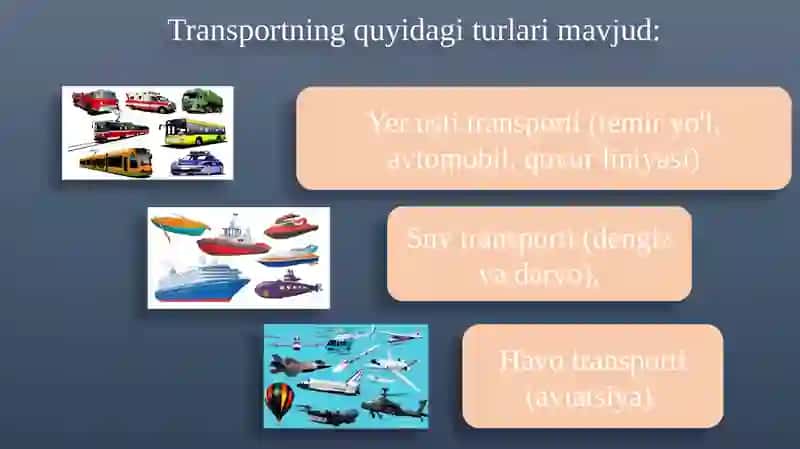 Mehmondo‘stlik industriyasida transport vositalari 4