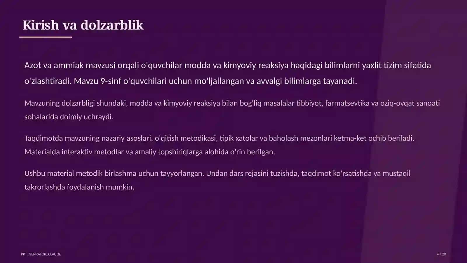 Azot va ammiak (9-sinf) 4