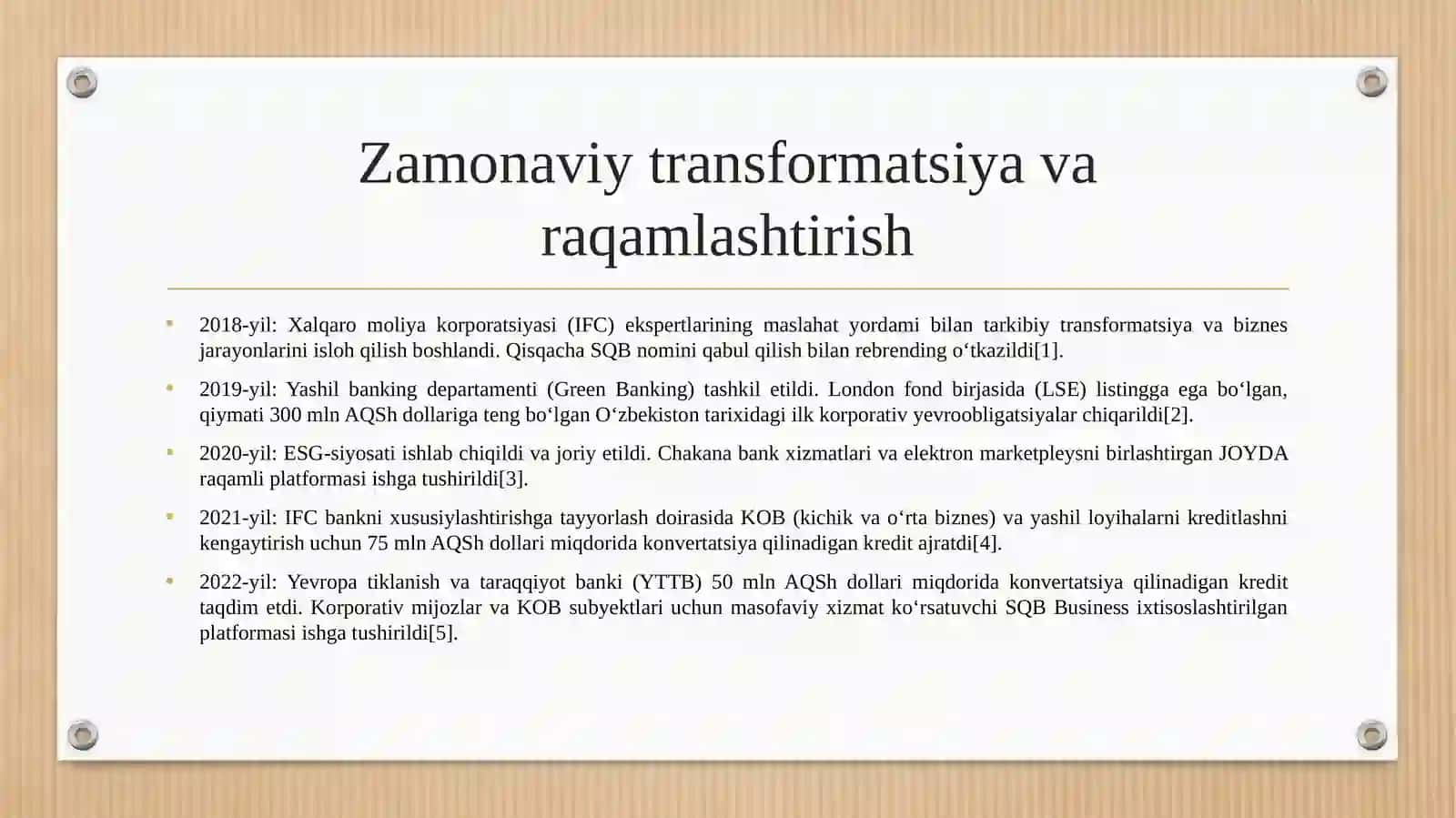 O‘zbekiston sanoat-qurilish banki aksiyadorlik tijorat banki 4