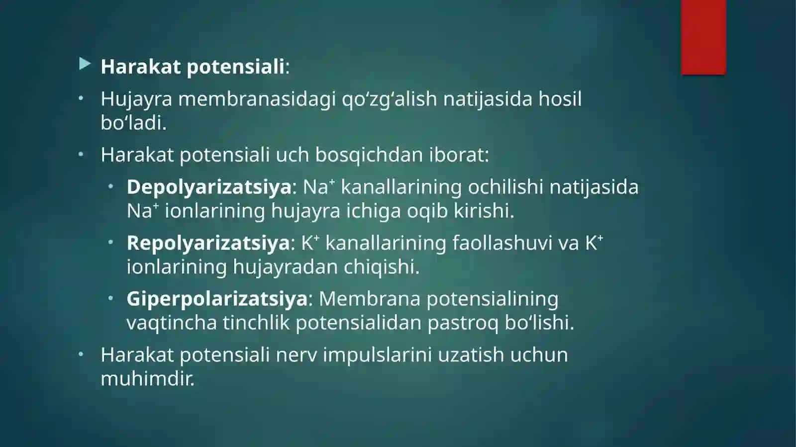 Qo’zg’aluvchan to’qima(bezlarda)lardabioelektrikhodisalar 4