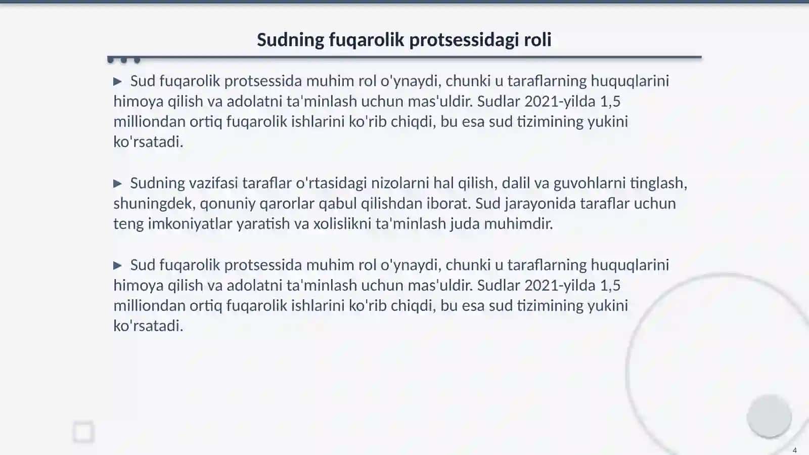 Fuqarolik protsessi ishtirokchilari 4