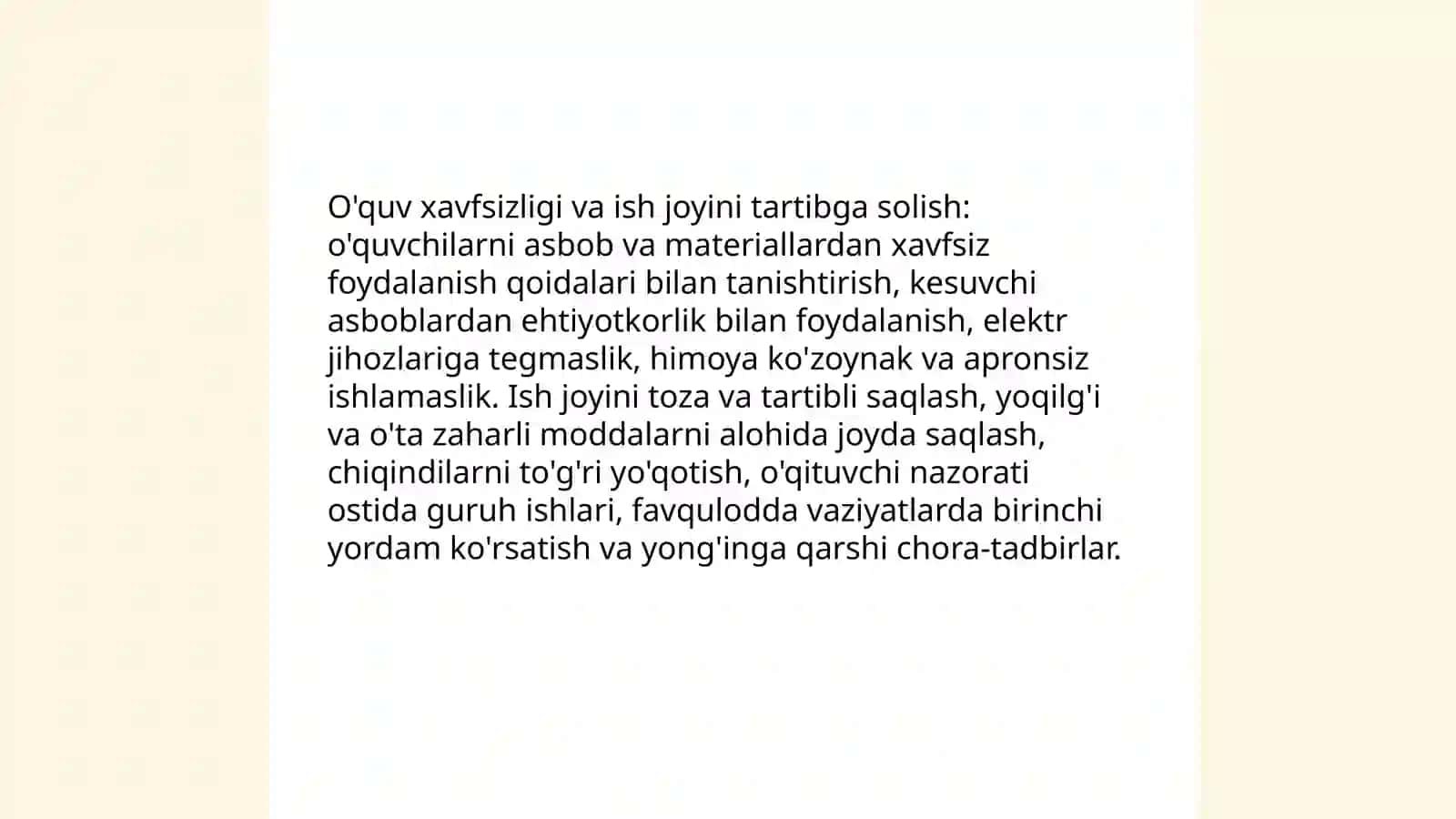Texnologiya fanining maqsad va vazifalari (1-4 sinflar) 4