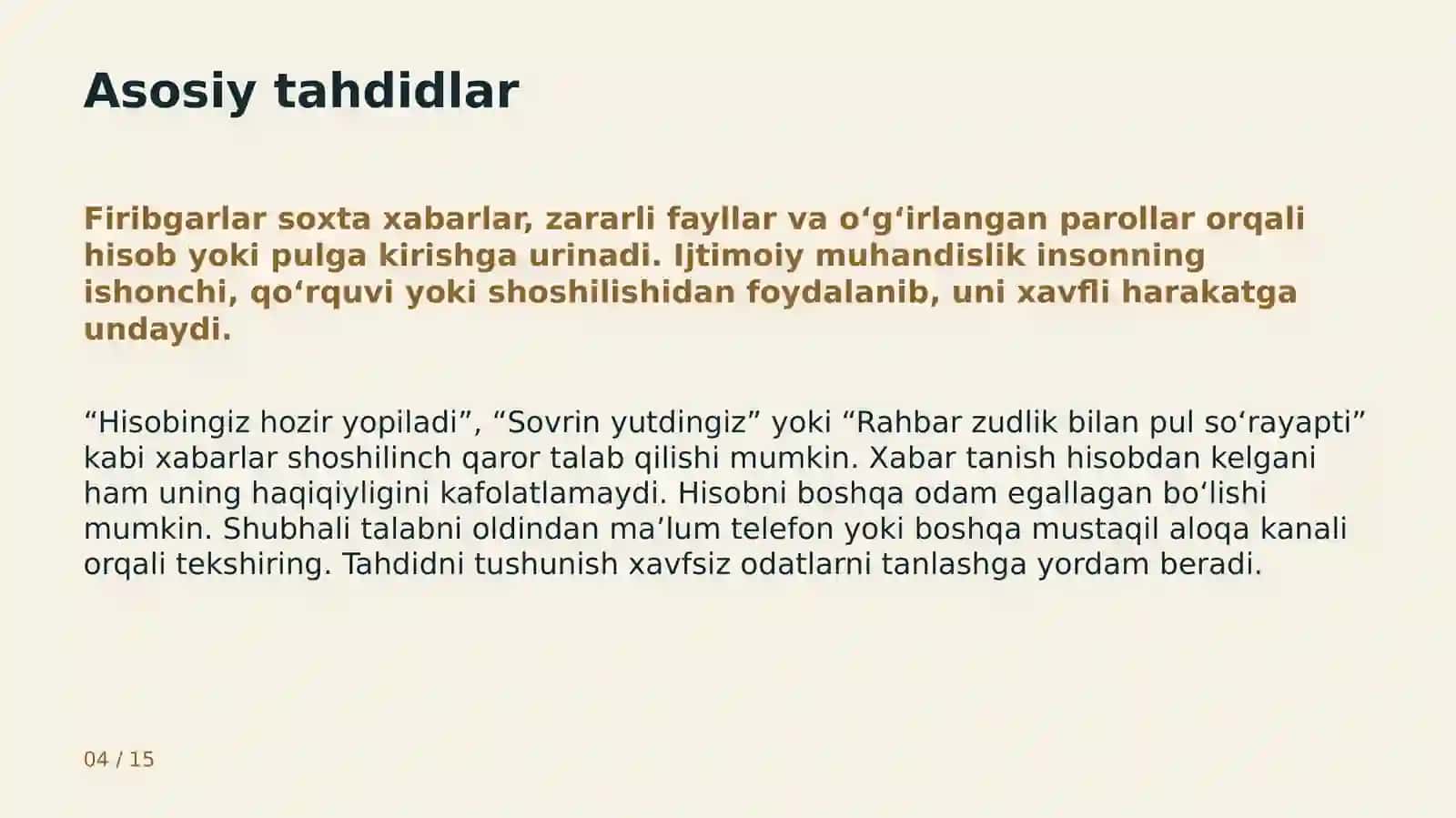 Kiberxavfsizlik va shaxsiy ma’lumotlarni himoyalash 4