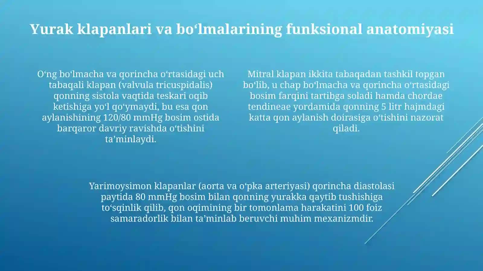 Yurak funksional va klinik anatomiyasi, yoshga oid oʻzgarishlari va anomalilari 4