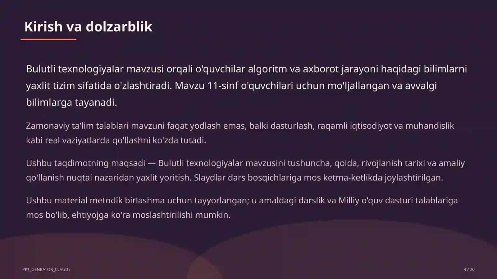 Bulutli texnologiyalar (11-sinf) 4