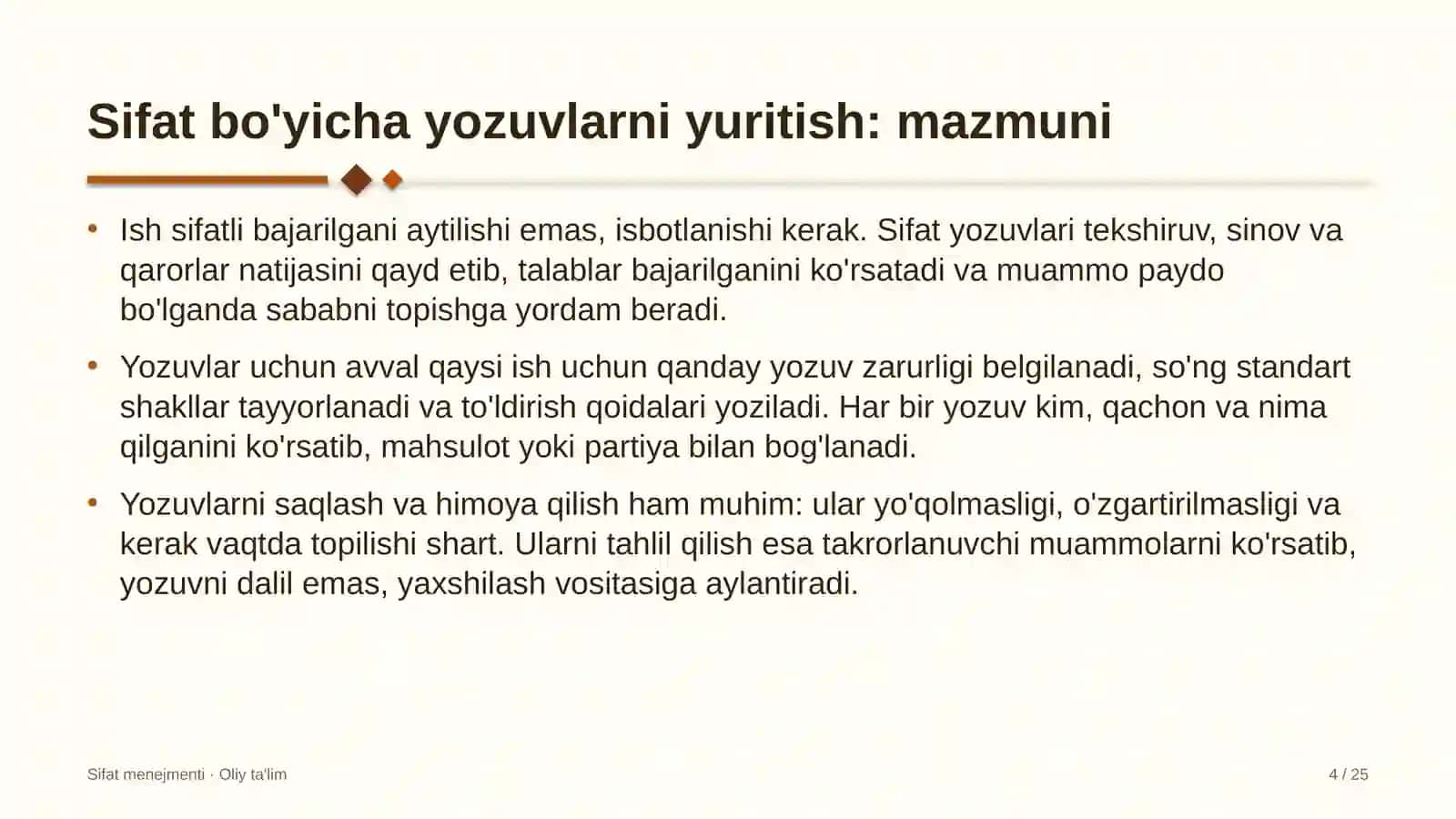 Biosfera rezervatlarida sifat bo'yicha yozuvlarni yuritish 4