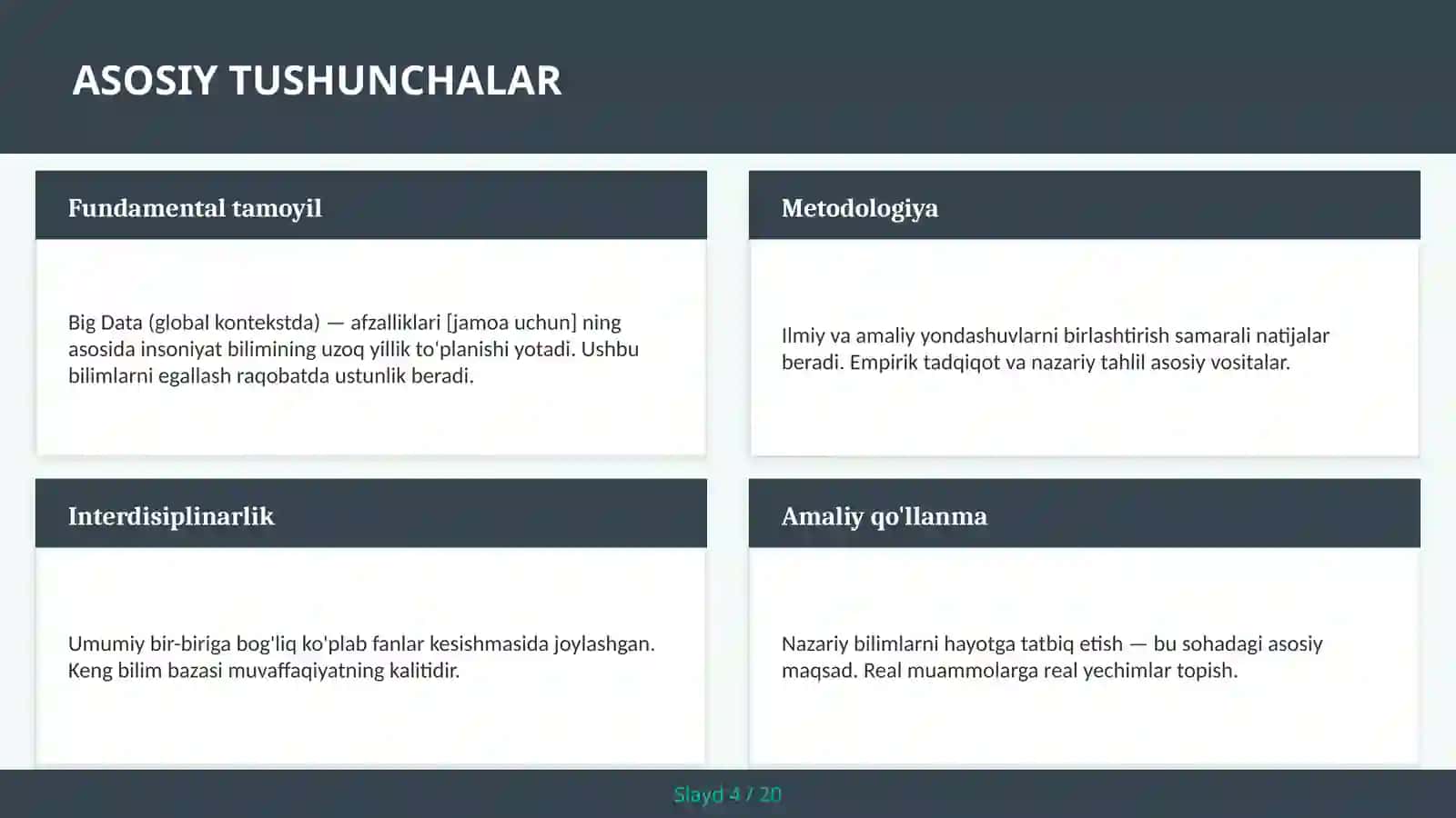 BIG DATA (GLOBAL KONTEKSTDA) — AFZALLIKLARI [JAMOA UCHUN] 4