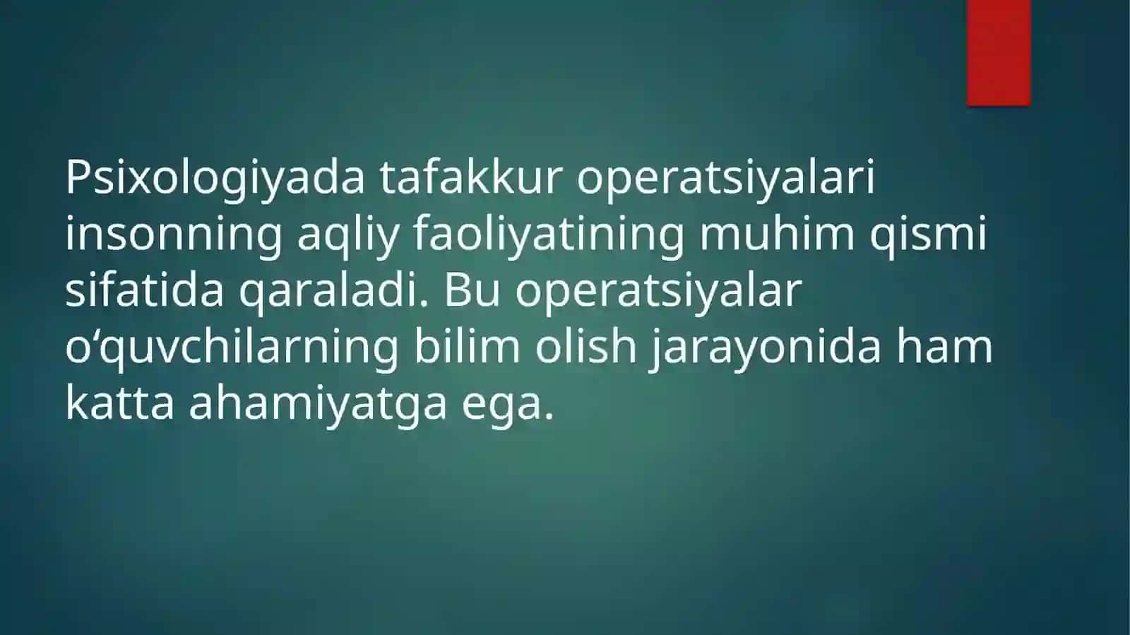 Tafakkur operatsiyalari 4