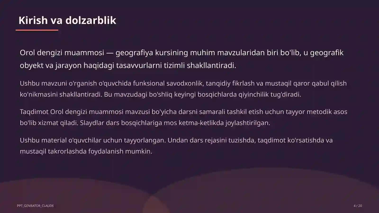 Orol dengizi muammosi (8-sinf) 4