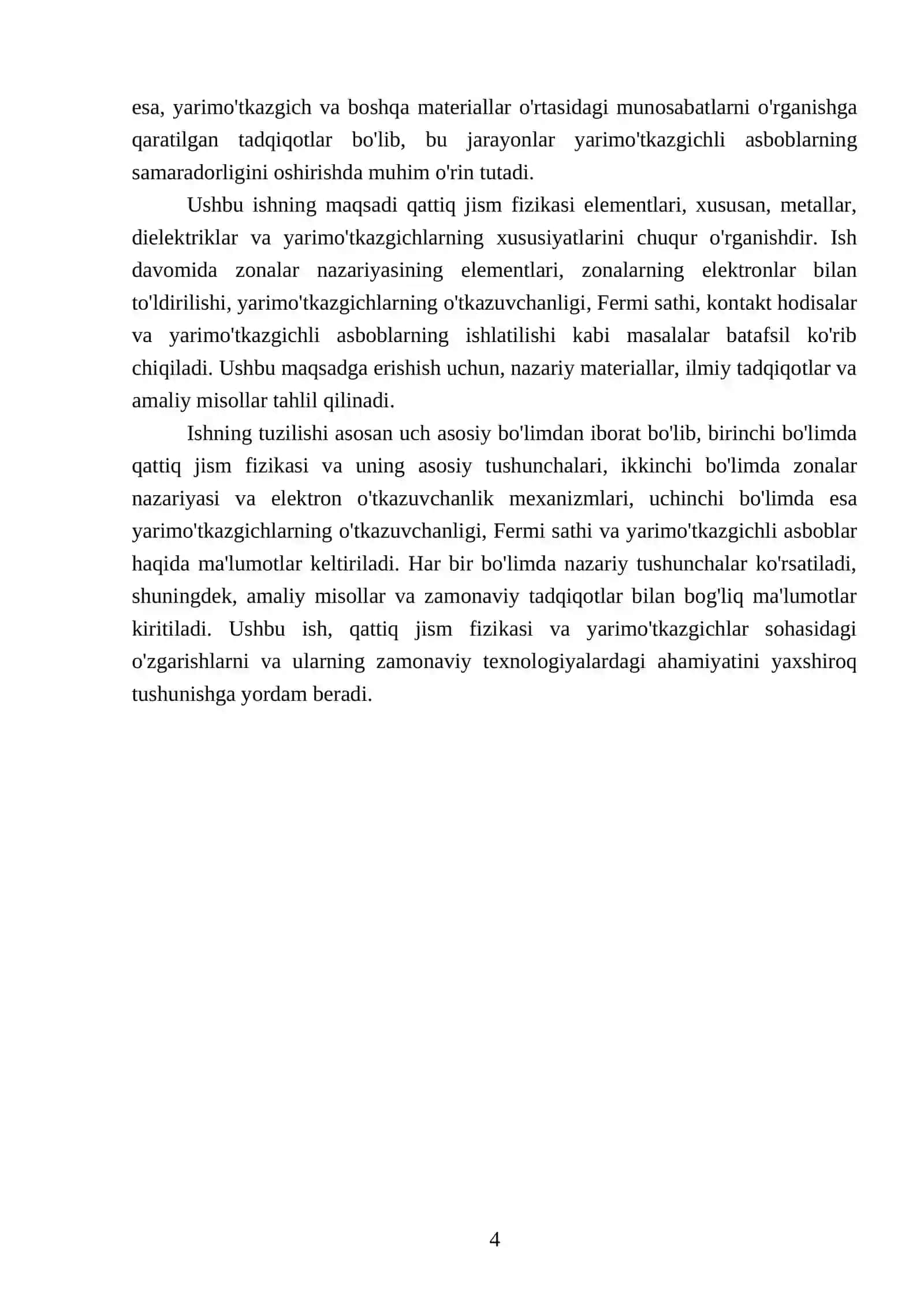 Qattiq jism fizikasi elementlari. Metallar, dielektriklar va yarimo‘tkazgichlar 4