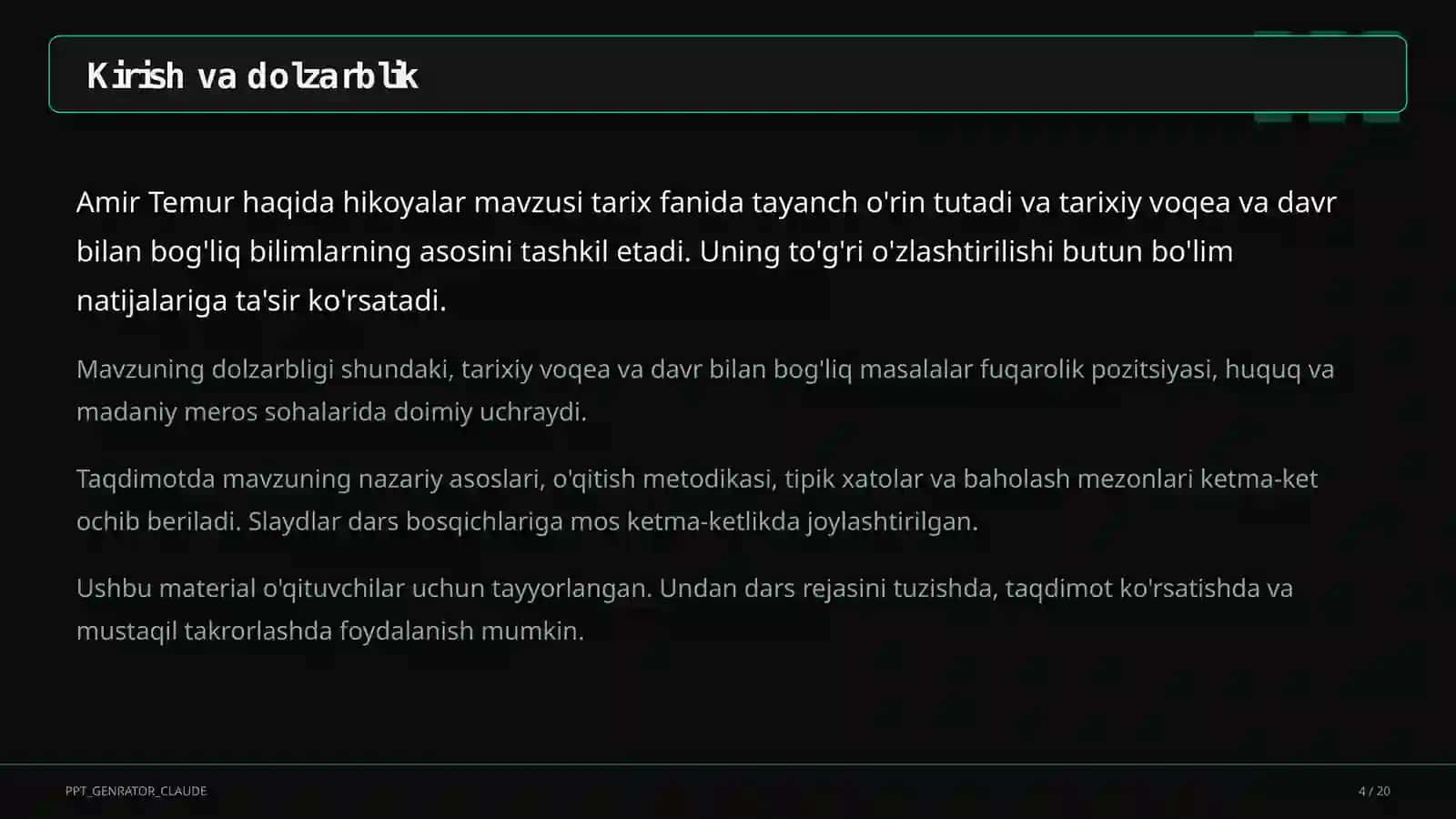 Amir Temur haqida hikoyalar (5-sinf) 4