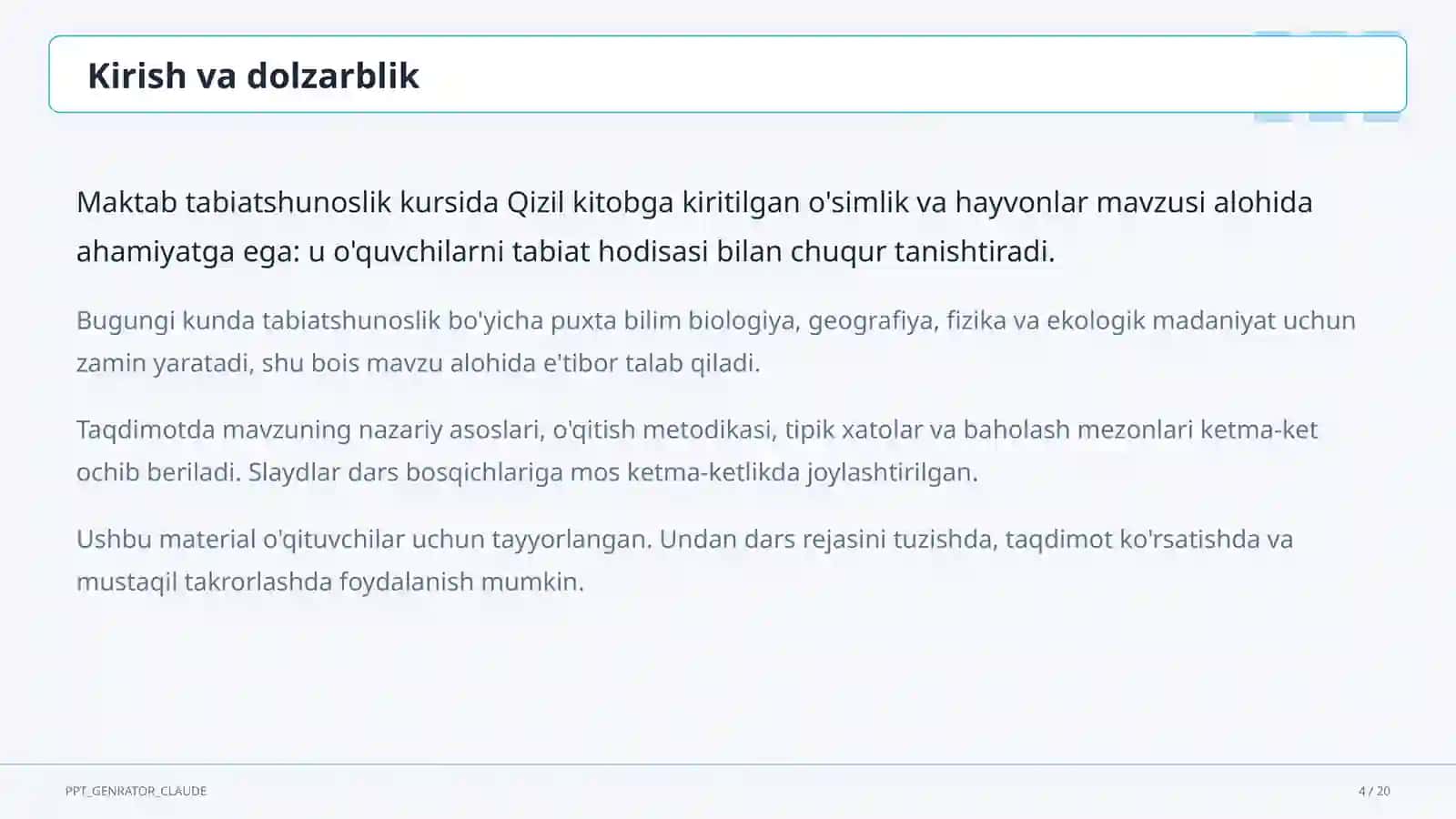 Qizil kitobga kiritilgan o'simlik va hayvonlar (4-sinf) 4