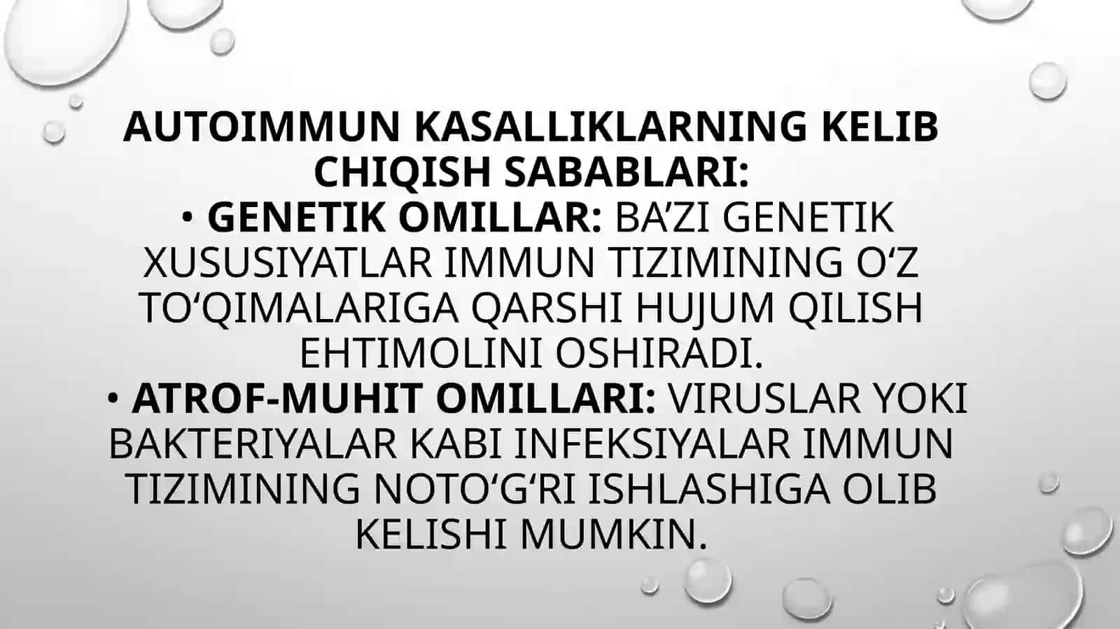 Autoimmun va allergik kasalliklar kelib chiqishi, kechishi, diagnostikasi 4