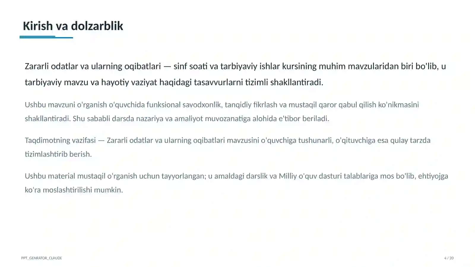 Zararli odatlar va ularning oqibatlari 4