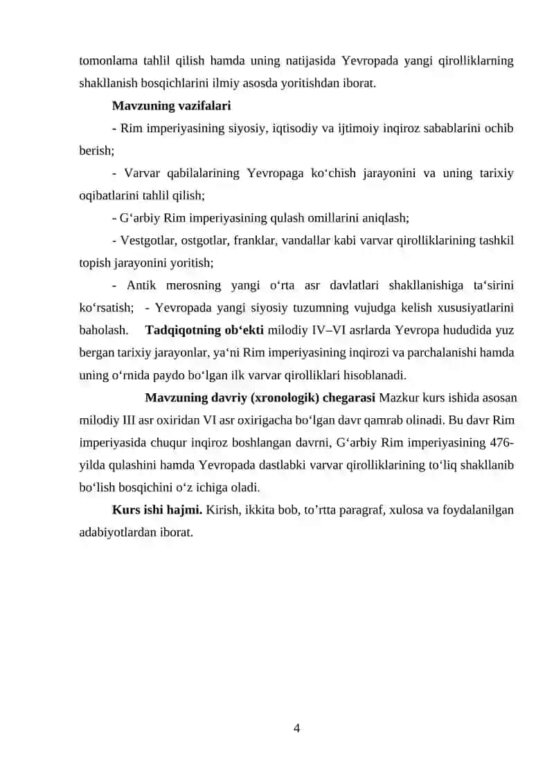 Rim imperiyasining inqirozi va PARCHALANISH JARAYONI 4