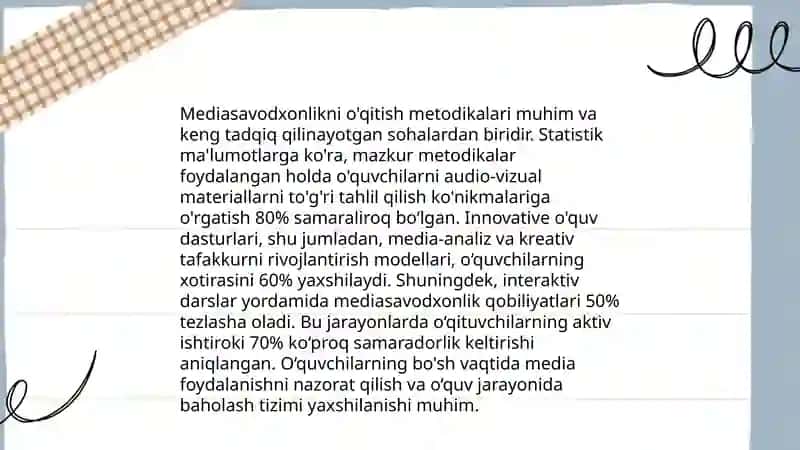 Mediasavodxonlikni rivojlantirish yo'llari 4