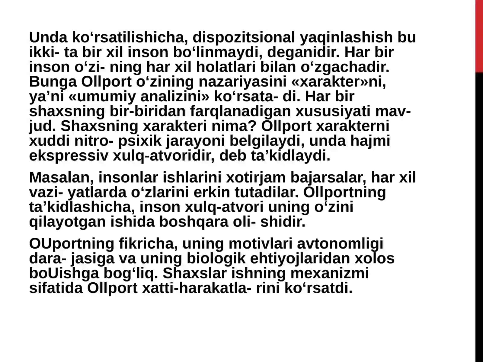 YANGI DAVR PSIXOLOGIYASIGA UMUMIY TAVSIFNOMA 4