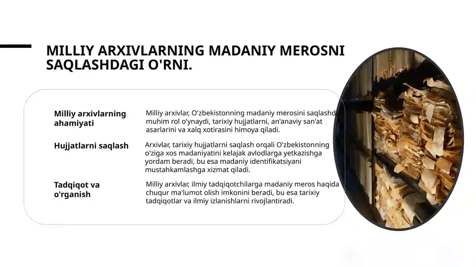 O'zbekiston Respublikasi milliy arxivlari va ularning faoliyati 4
