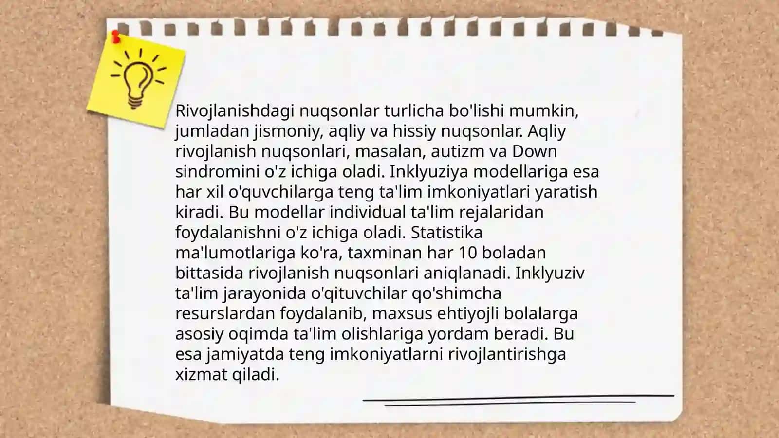 Alohida ta'lim ehtiyojlari bo'lgan bolalarda rivojlanishdagi nuqsonining chuqurligi va tuzilishiga qarab inklyuziya modellarini tanlash 4