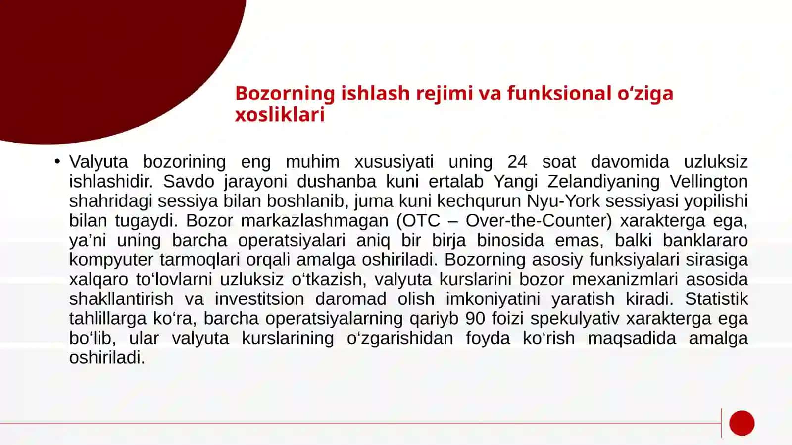Global Valyuta Bozorining tuzulishi 4