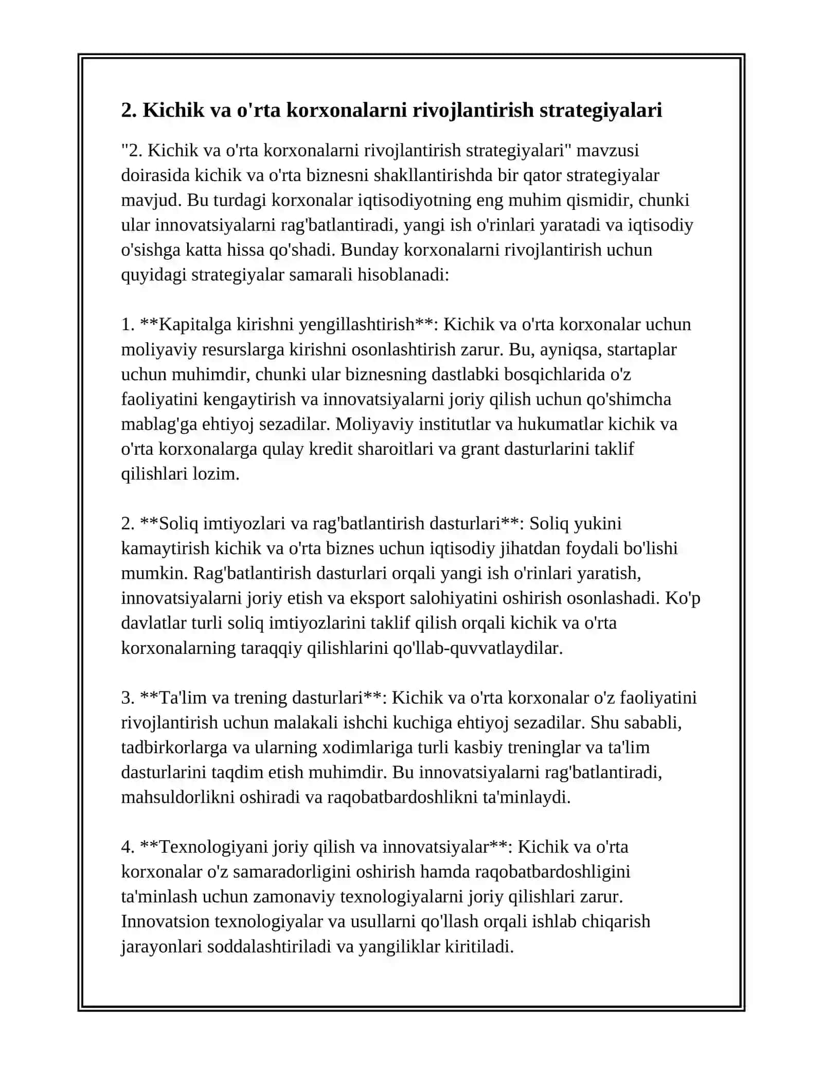 BIZNES -BOZOR IQTISODIYOTINING USTIVOR SOHASI 4